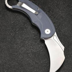 Couteau Karambit CMB Falcon Blue Lame Acier AUS-10 Manche G10 IKBS Linerlock Clip CMBC01S