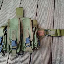 pochette de chargeurs de cuisse HSGI VERT MILITAIRE MADE IN USA