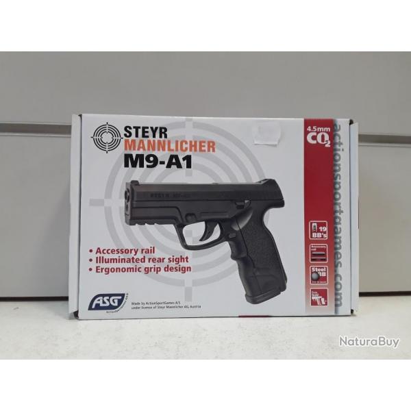7943 PISTOLET A PLOMBS ASG STEYR MANNLICHER M9-A1  CAL4,5  CO2  3,3JOULES NEUF