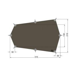 Tarp Bushnell - Toile Tatonka en polyamide/silicone - vert SGO - 2LT / 315 X 215 cm