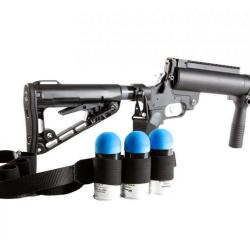 Bretelle un point Defense Technology avec cartouchière élastique - 3/6 munitions 40 mm - Noir