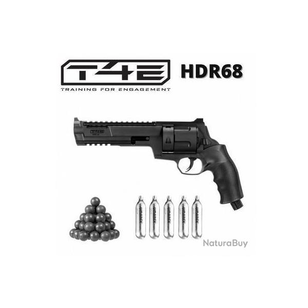 Pack Revolver de défense Umarex T4E HDR 68 (16 Joules) +Co2 + Munitions ******** Déstockage !!!!! 3