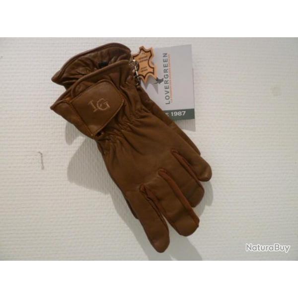 GANTS CUIR CHAMOIS CAMEL LOVERGREEN