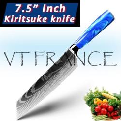 Couteau Japonais Pro Santoku Style Damas, Modele: Kiritsuke 33cm