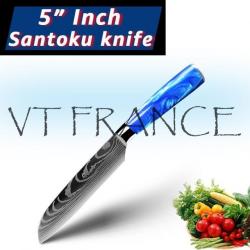 Couteau Japonais Pro Santoku Style Damas, Modele: Santoku 24cm