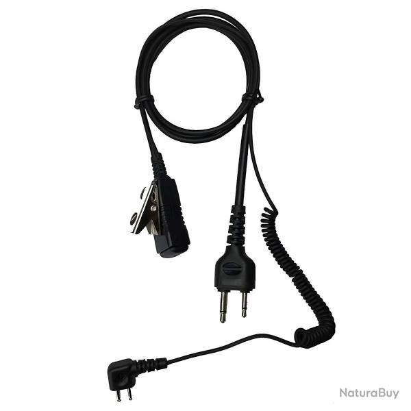 Cordon pour casque 3M Peltor (SportTac, ...) vers talkies Midland G9 Pro, G7 Pro et sries XT et XT 