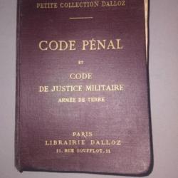 Code pénal Dalloz 1938
