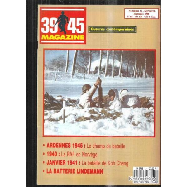 39-45 Magazine 31 puis diteur  batterie lindemann, des soldats et des btes, hydravions luftwaffe
