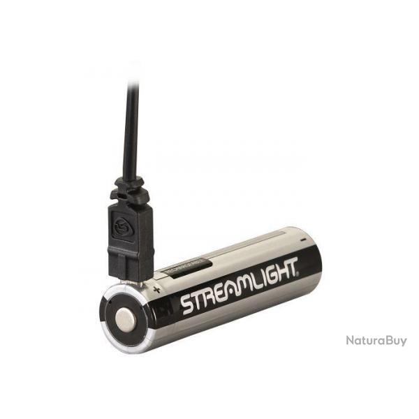 Batterie Lithium-ion Streamlight  18650 Rechargeable-  Port USB Integre - Pack de 2 - 2 600 mAh