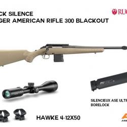 Pack silence RUGER American rifle 300 Blackout Borelock