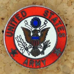 Réduction insigne US ARMY, fixation pin's, métal chromé EMAIL