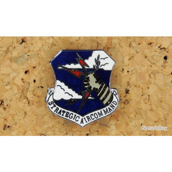 Rduction insigne USAF STRATEGIC AIRCOMMAND fixation pin's mtal chrom maill
