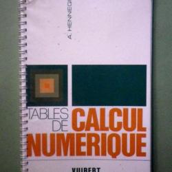 TABLE DE CALCUL NUMERIQUE - A. Hennequin 1972