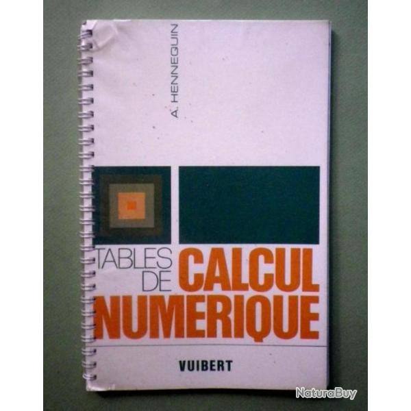 TABLE DE CALCUL NUMERIQUE - A. Hennequin 1972