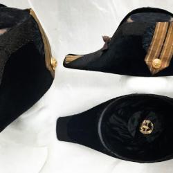 RARISSIME & SUPERBE BICORNE DE MARINE AMÉRICAINE, USA, NAVY, GUERRE DE SECESSION, XIX, ORIGINAL