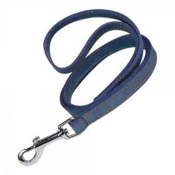 Laisse pour chien GLORIA® Oasis - Cuir - Long. 60 cm - Larg. 3 cm Bleu