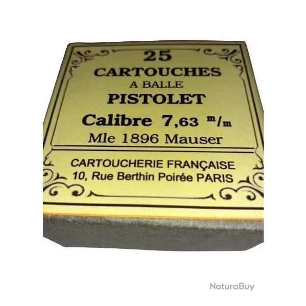 7,63 mm Mauser C96: Reproduction boite cartouches (vide) CARTOUCHERIE FRANCAISE 10007310