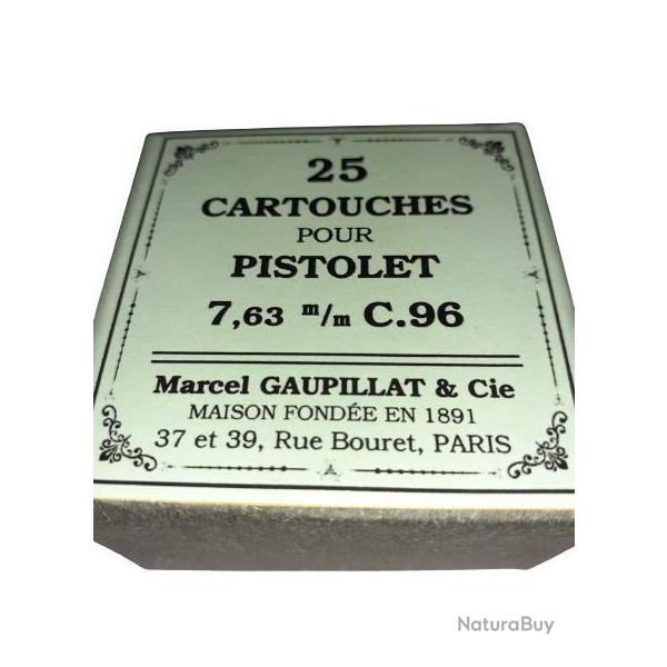 7,63 mm Mauser C96: Reproduction boite cartouches (vide) GAUPILLAT 10007348