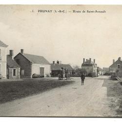 Carte postale ancienne - PRUNAY (41) - Route de Saint Arnoult