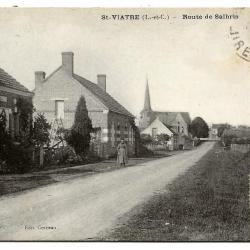 Carte postale ancienne - ST-VIATRE (41) - Route de Salbris