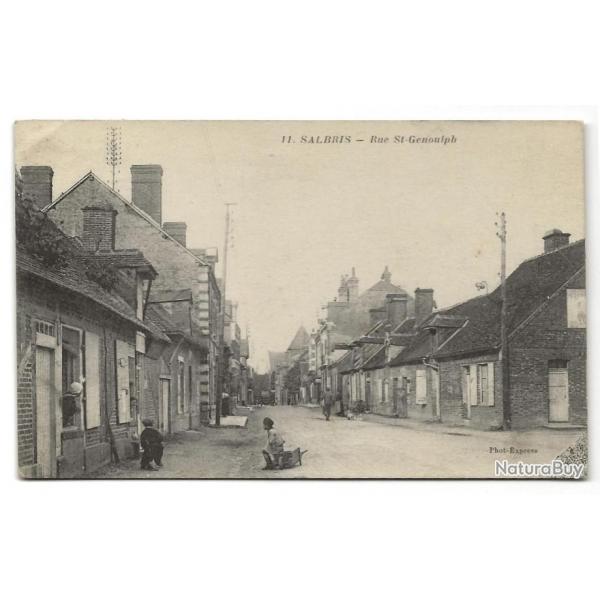 Carte postale ancienne - SALBRIS (41) Rue du Gnral Giraud ancienne Rue St-Genoulph