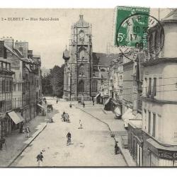 Carte postale ancienne - Elbeuf (76) Rue Saint-Jean