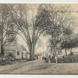Carte postale ancienne - TREVOL (03) - L'Eglise et la Mairie