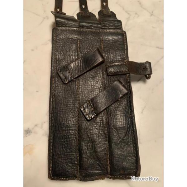Rare Porte Chargeurs cuir MP40   . Leather pouch .  MP38 und 40 .