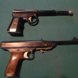 Lot de 2 pistolets a air comprimé  " OKLAHOMA et Harrington & son "