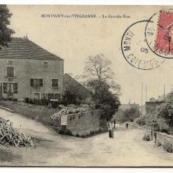 Carte postale ancienne - MONTIGNY-sur-VINGEANNE (21) - La Grande-Rue