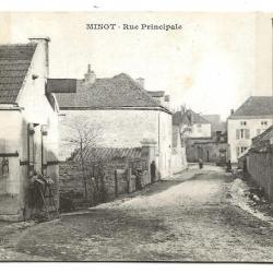 Carte postale ancienne - MINOT (21) - Rue Principale (Grande Rue aujourd'hui)