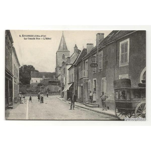 Carte Postale Ancienne - poisses (21) - Rue des Forges aujourd'hui - L'Htel Leblanc