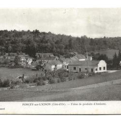 Carte postale ancienne - Poncey sur L'ignon (21) - Usine de produits d'amiante