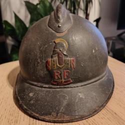 Rare casque Adrian mdle 15 génie Ww1 Ww2 French helmet War collection Poilu
