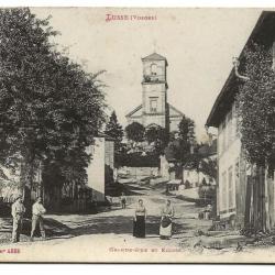 Carte Postale Ancienne - LUSSE (88) - Grande-Rue et Eglise