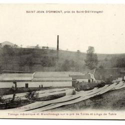 Saint-Jean-d'Ormont  - Tissage mécanique et Blanchissage sur le pré de Toiles et Linge de Table