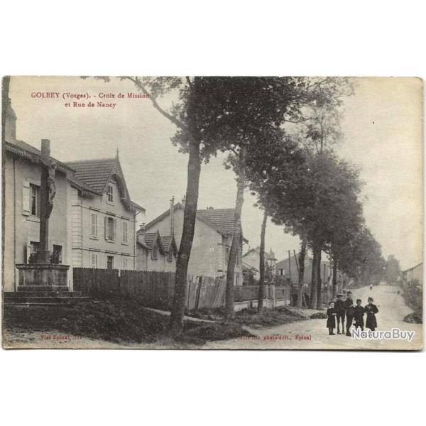 Carte postale ancienne - Golbey (88) Rue de Lorraine aujourd'hui - Rue de Nancy