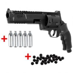 Pack Revolver HDR 68 Umarex T4E 16J Home Defense + 50 billes caoutchouc+ 5 Co²