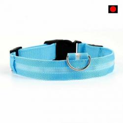 Collier Chien Taille L Bleu Réglable Led Rechargeable USB - ENCHERE 1 - SANS PRIX DE RESERVE !!!