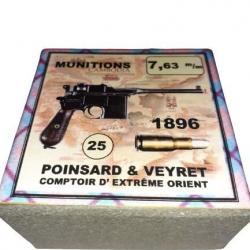 7,63 mm Mauser C96: Reproduction boite cartouches (vide) POINSARD & VEYRET 10015140