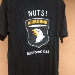 T-SHIRT NOIR "101 EME AIRBORNE "NUTS !