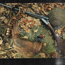 tableau de chasse , fusil faisan, carte de chasse cpm