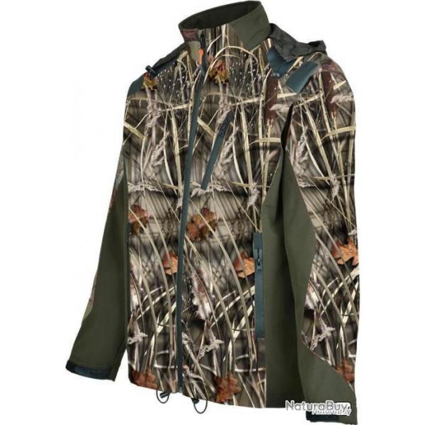 BLOUSON DE CHASSE PERCUSSION SOFTSHELL GHOSTCAMO WET TAILLE L