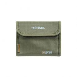Porte Monnaie Tatonka Euro Wallet RFIBD - Pièce et Billet - Velcro - Protection RFID - Olive