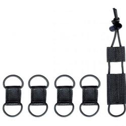 Set de 4 Passe-câble Tasmanian Tiger + 1 Porte Garrot - Elastique - Noir