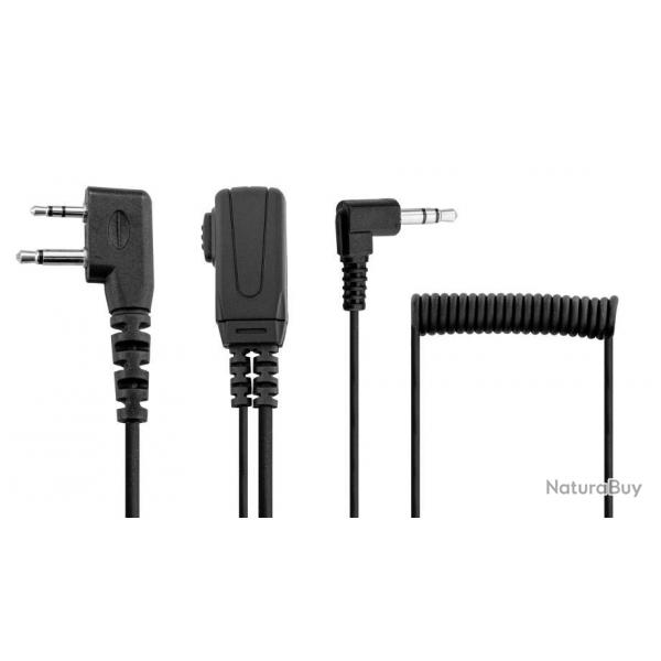 Cble compatible G9 avec prise 2 pin Peltor