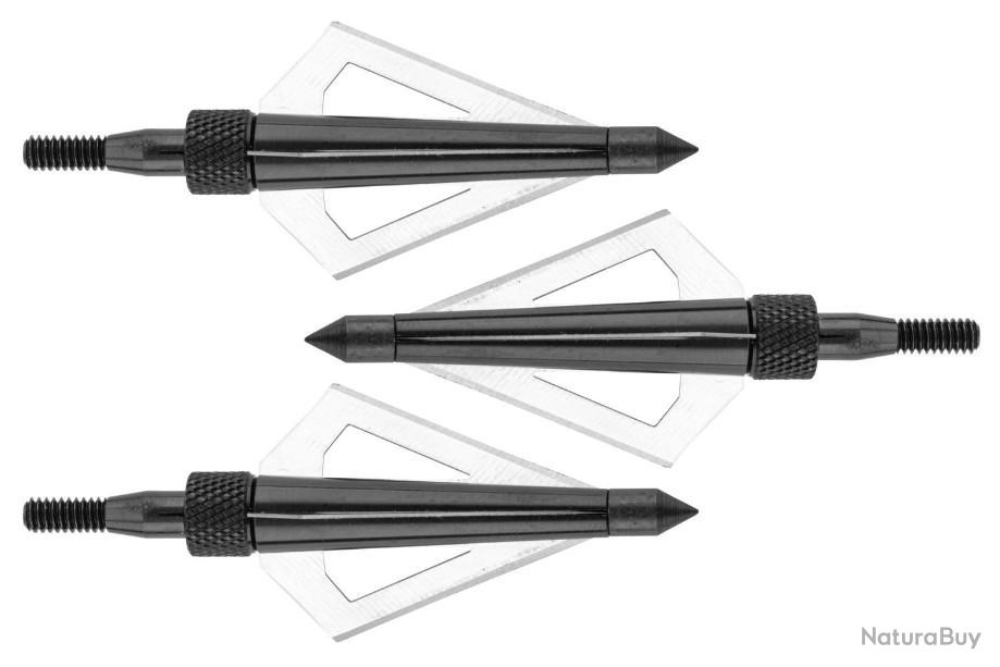 Pointes De Flèches De Chasse Traditionnelles - Acier Noir - Pour Arc à Poulies, Longbow, Recurve