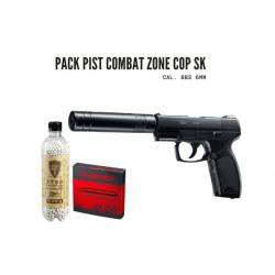 Pack combat zone COP SK BBS 6mm CO2 2,0J + 2700 BBS 6mm EF BIO 0.25G et 5 CO2