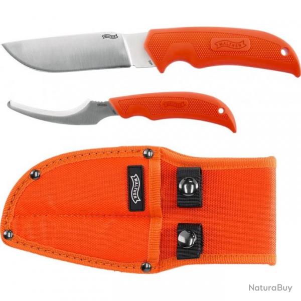 Kit d'outils de chasse Walther Hunter knife set 3 - orange