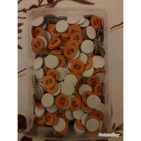 Lot de 100 rondelles de fermeture pour 14 mm numrotes '9' coloris orange